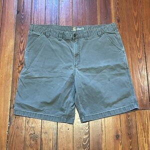 Vintage Carhartt Men's Charcoal Flat Front Shorts